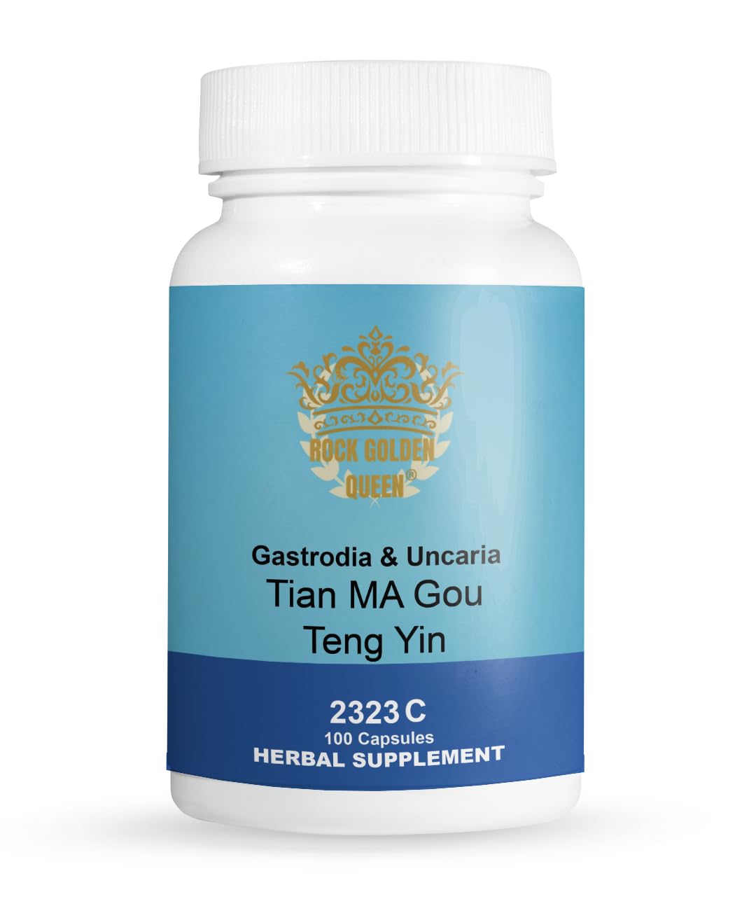 Rock Golden Queen Tian Ma Gou Teng Yin/Gastrodia & Uncaria Decoction Capsules, 100 Capsules