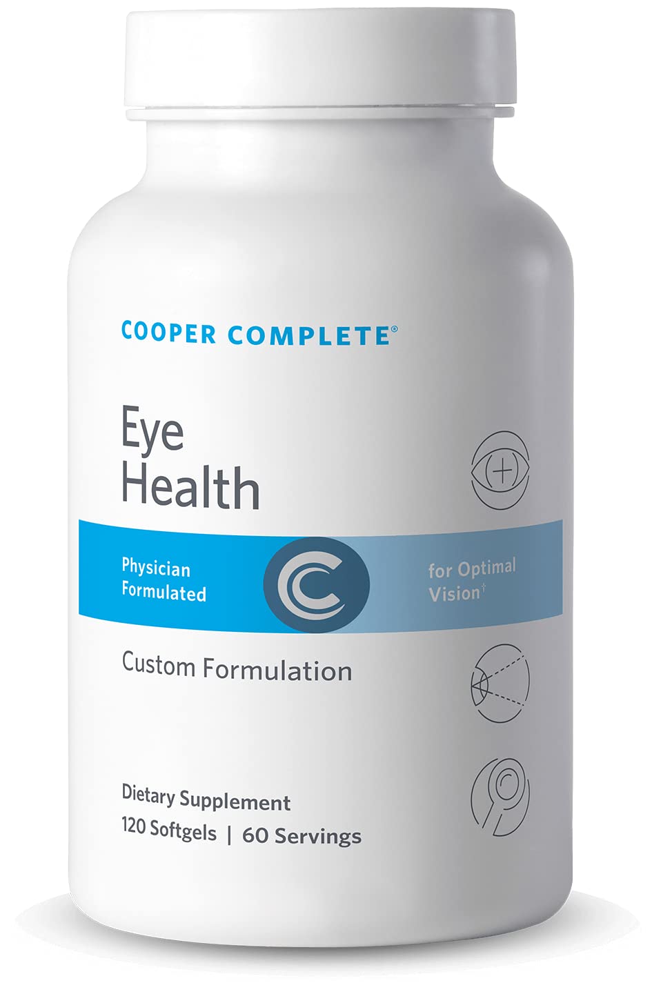 Cooper Complete Eye Health Supplement Softgels with Lutein, Meso Zeaxanthin, Zeaxanthin, Vitamin C & E, 120 Count