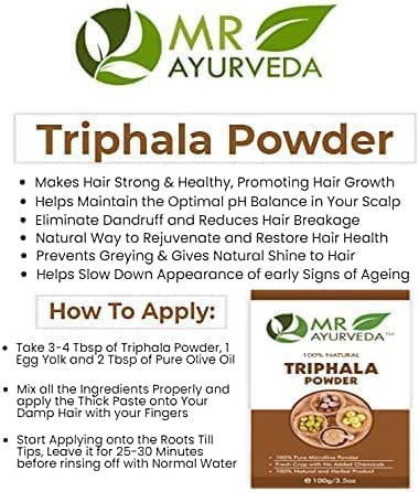Metrol MR Ayurveda 100% Herbal Triphala Powder, 3.5274 oz