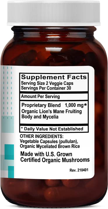 Kovite Lion's Mane Certified Organic 60 Capsules