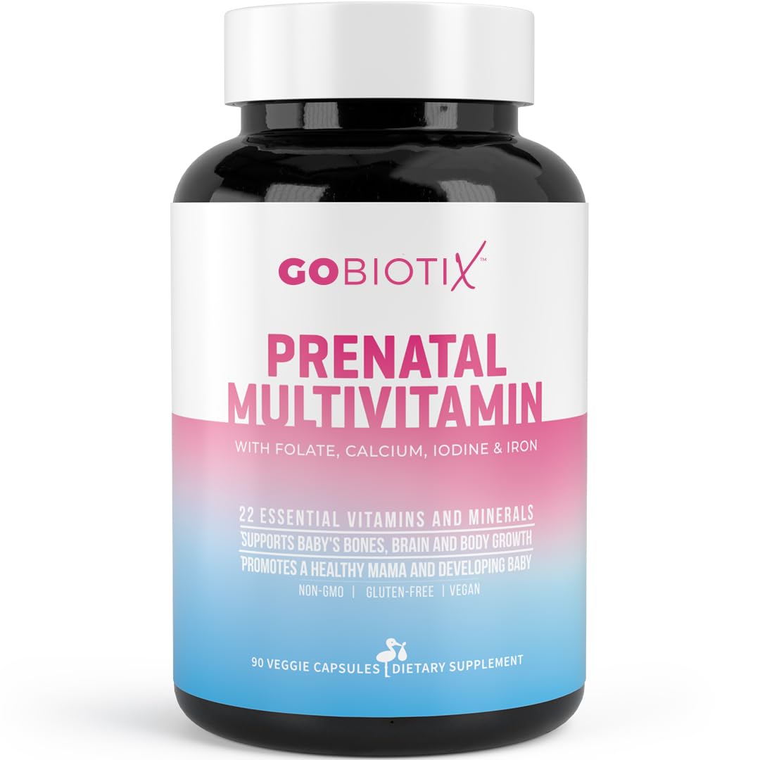 GOBIOTIX Prenatal Vitamins for Women, 90 Capsules