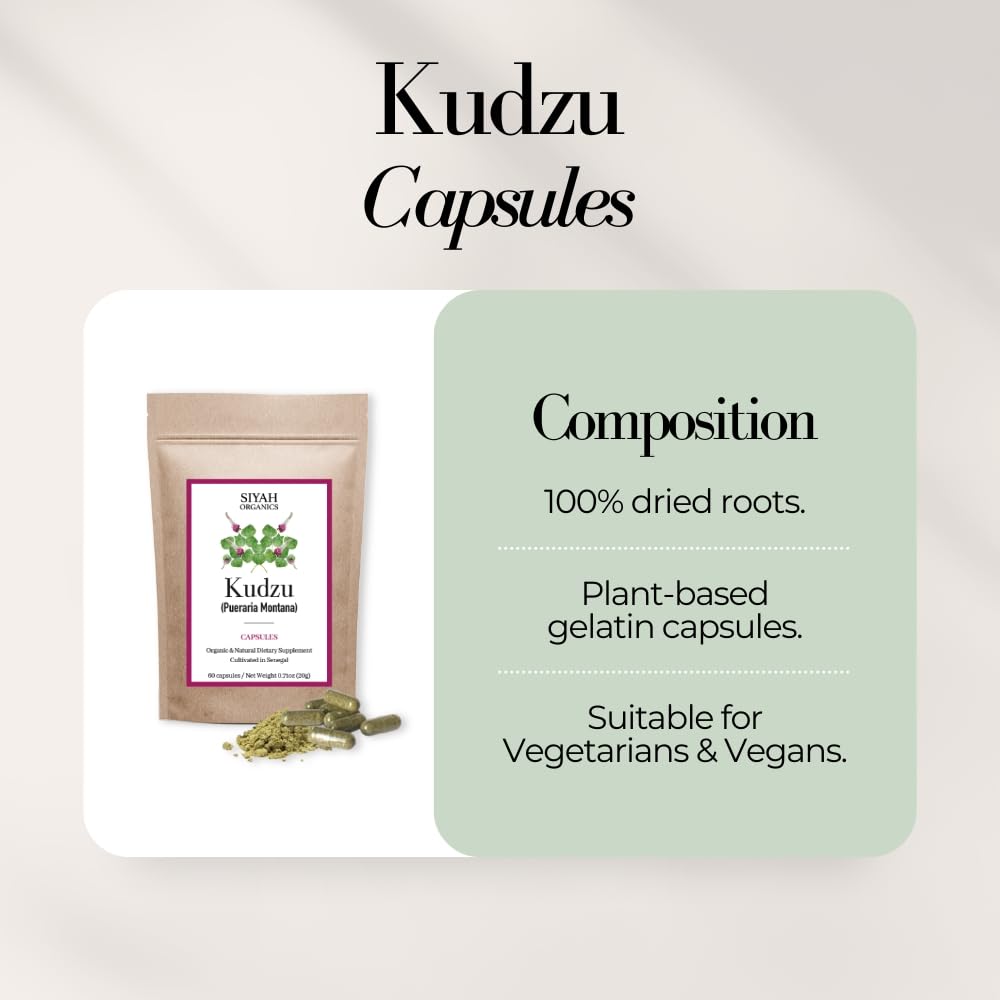 Selah Organics Natural Healing & Wellness Kudzu Capsules - 60 Capsules