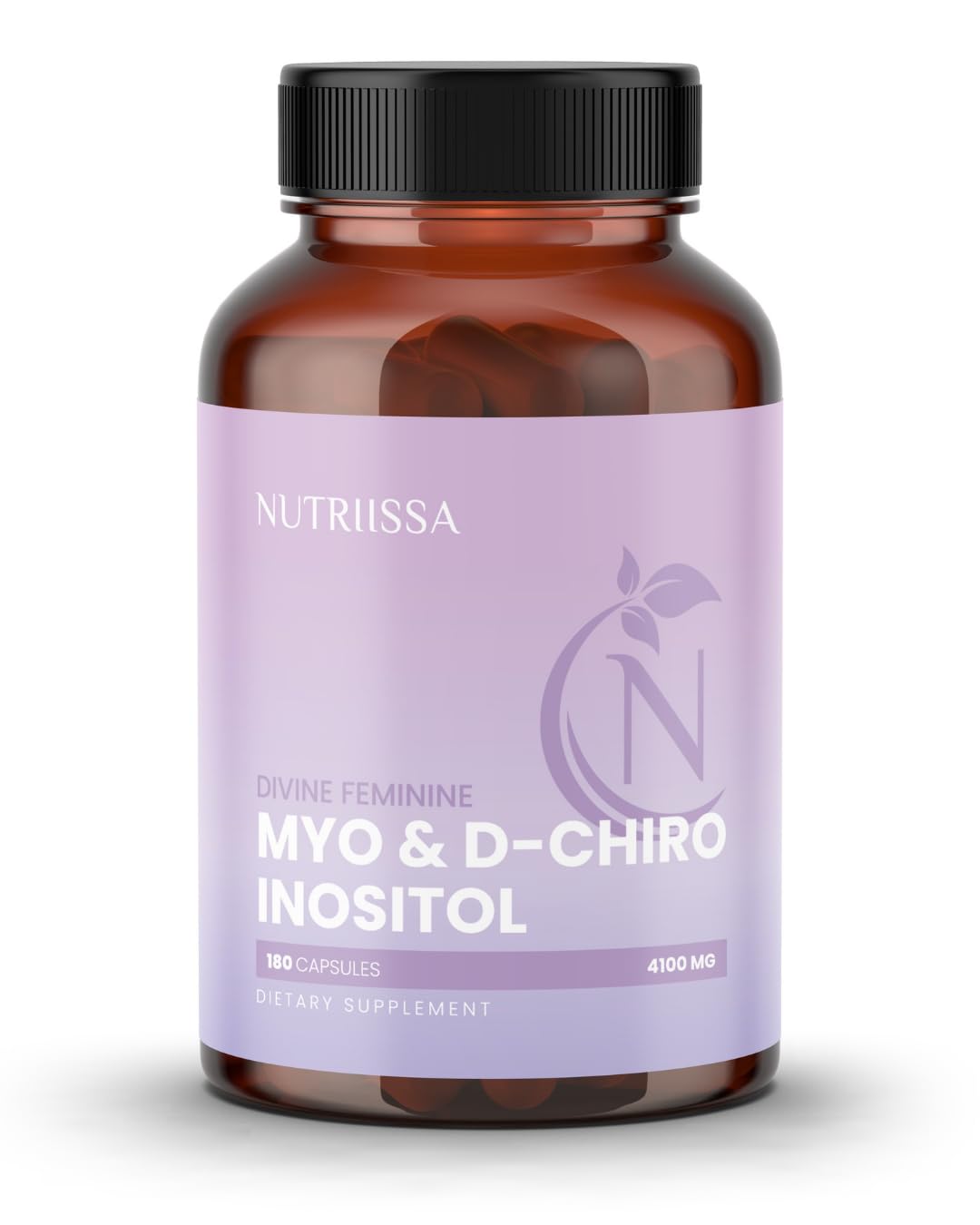 Nutriissa Divine Feminine Myo-Inositol & D-Chiro Inositol 40:1 Ratio Capsules, 180 Count