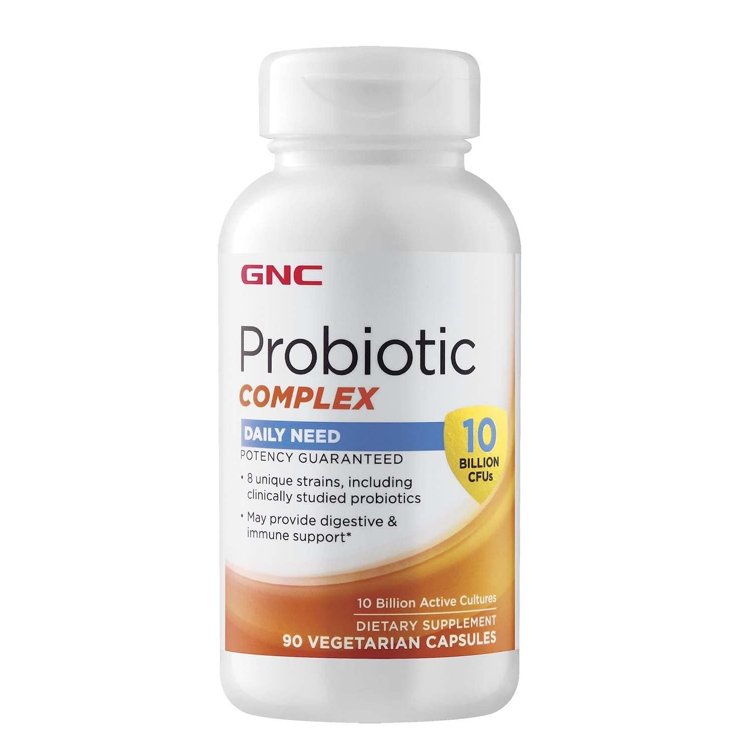GNC Probiotic Complex Daily Need with 10 Billion CFUs, 8 Strains, Digestive & Immune Support, Vegetarian, Capsule, 90 Count