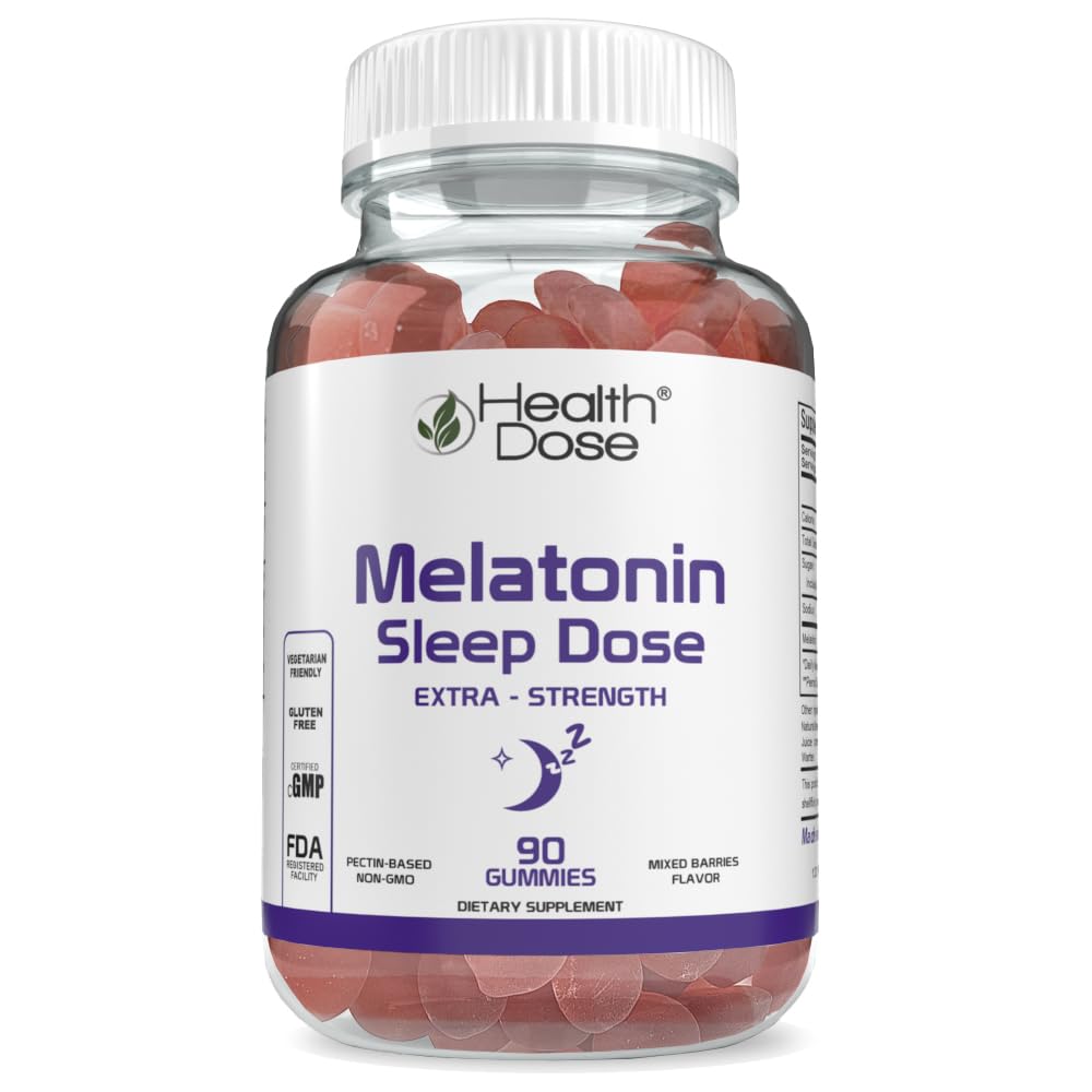 Health Dose Melatonin 6 mg Extra Strength Gummy, 90 Gummies