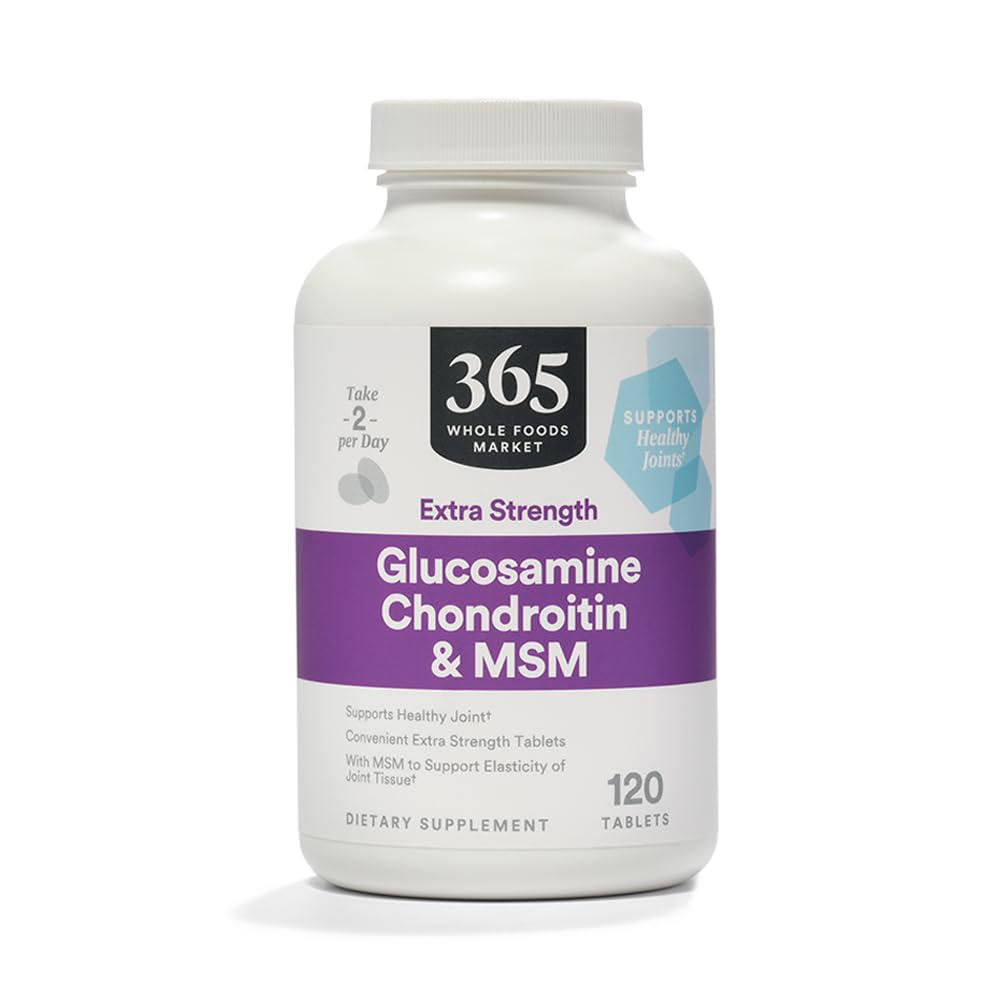 365 by Whole Foods Market Extra-Strength Glucosamine Chondroitin and MSM Tablet 120 Count