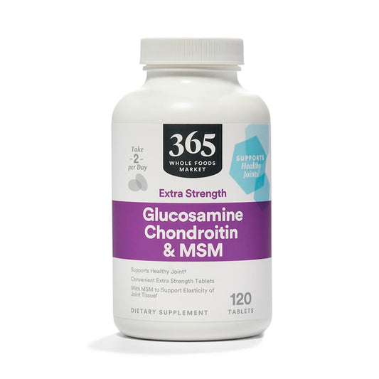 365 by Whole Foods Market Extra-Strength Glucosamine Chondroitin and MSM Tablet 120 Count