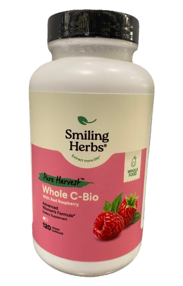 Smiling Herbs Whole Food C-Bio Bioflavonoids with Red Raspberry, Advanced Women's Formula, 120 Capsules