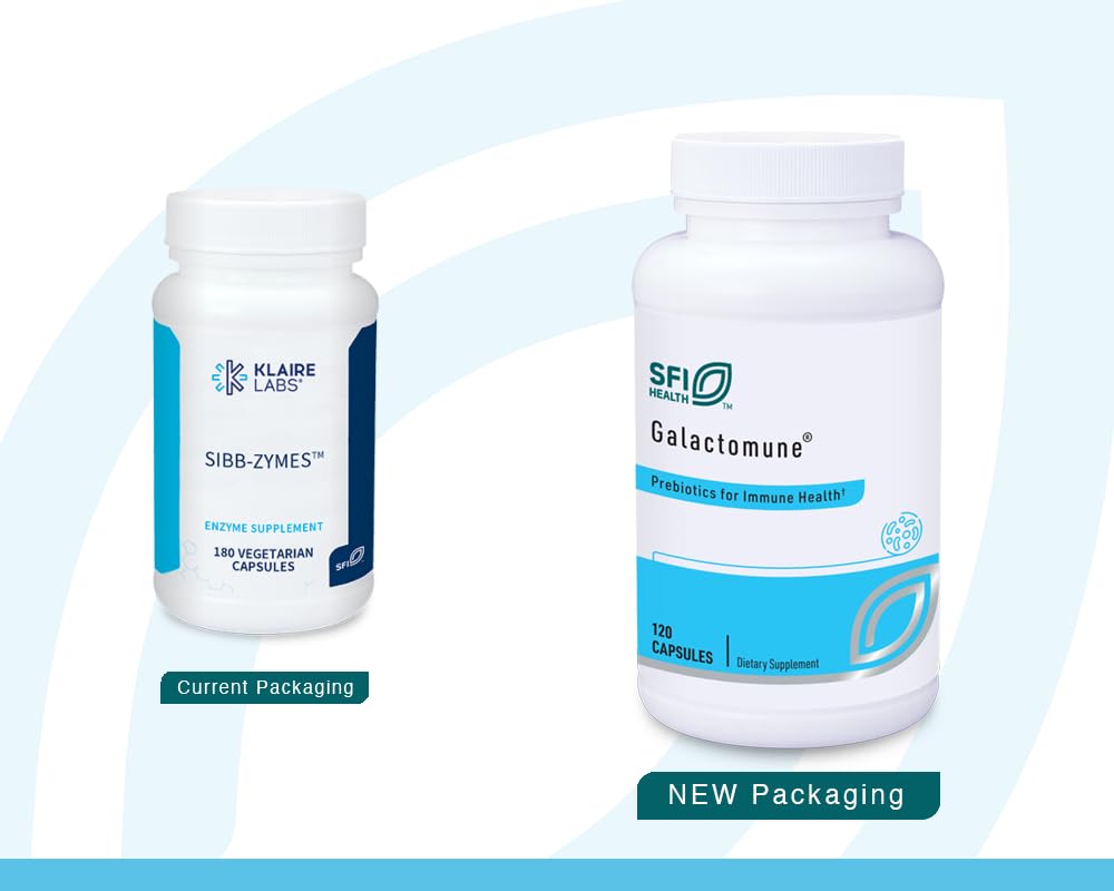 SFI Health Galactomune Prebiotic Blend with Beta-Glucan & Galactooligosaccharides for Immune Support, Soy & Gluten-Free, 120 Capsules