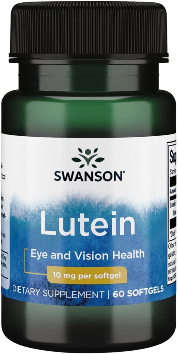 Swanson Lutein 10 mg for Eye and Vision Health 60 Softgels