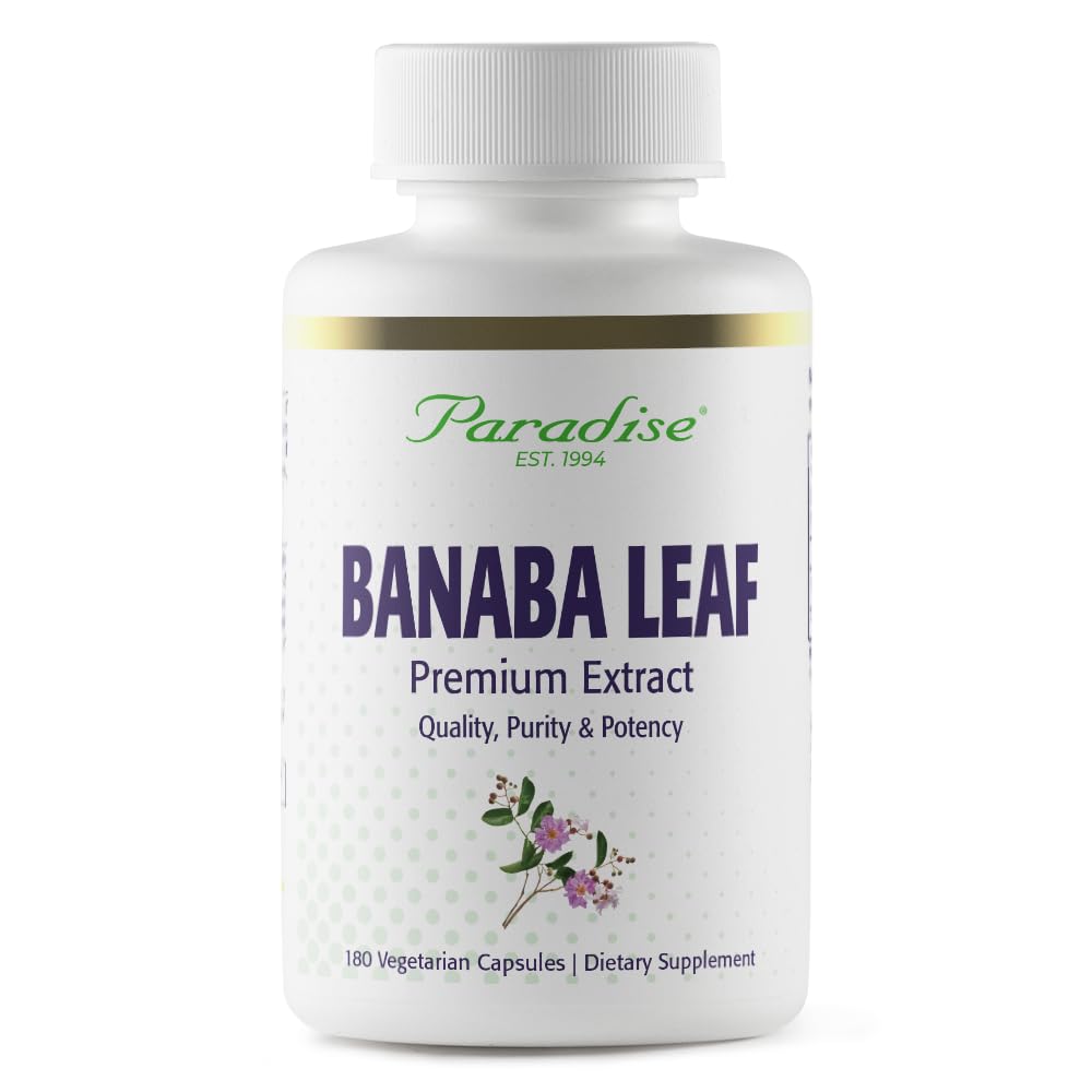 Paradise Herbs Banaba Leaf Extract 250 mg Capsules, 180 Count