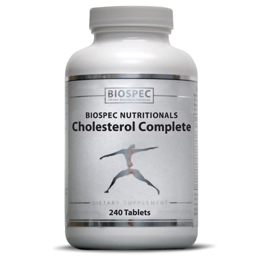 BIOSPEC NUTRITIONALS Cholesterol Complete - Natural Cholesterol Support for Cardiovascular and Heart Health, Red Yeast Rice, CO-Q-10, Hawthorn, Magnesium, 240 Tablets