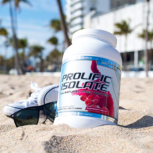 G6 Sports Prolific Isolate All Natural Whey Protein Isolate Powder, 40