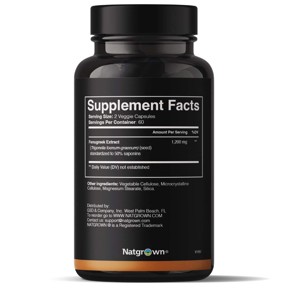 Natgrown Fenugreek Extract 120 Capsules