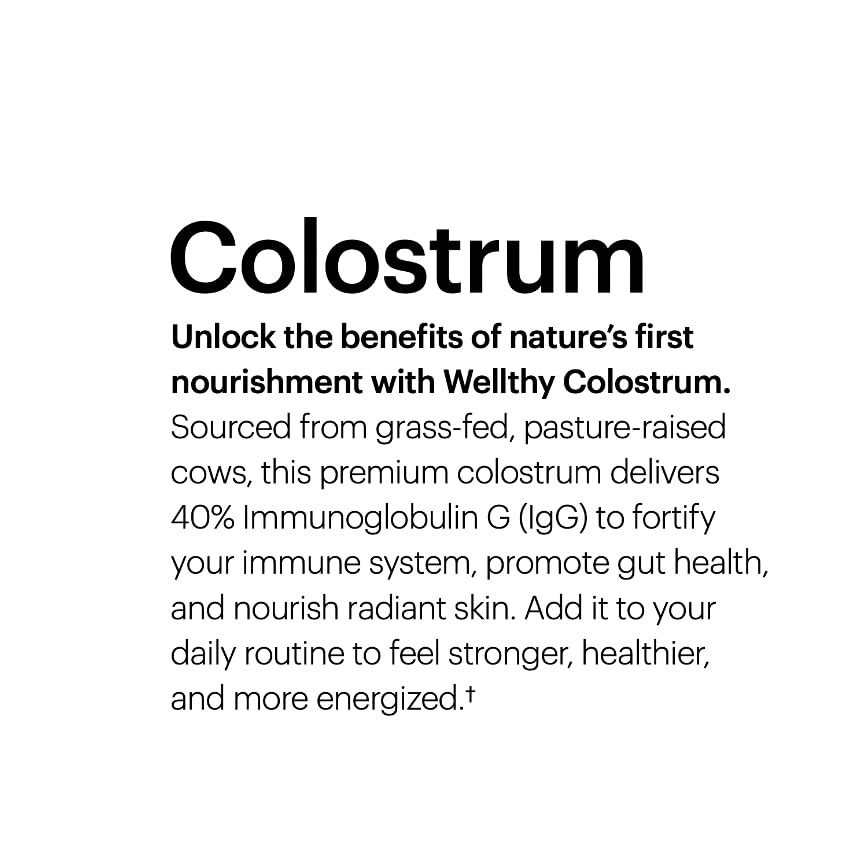 Wellthy Colostrum Powder, 2 oz, 30 Servings