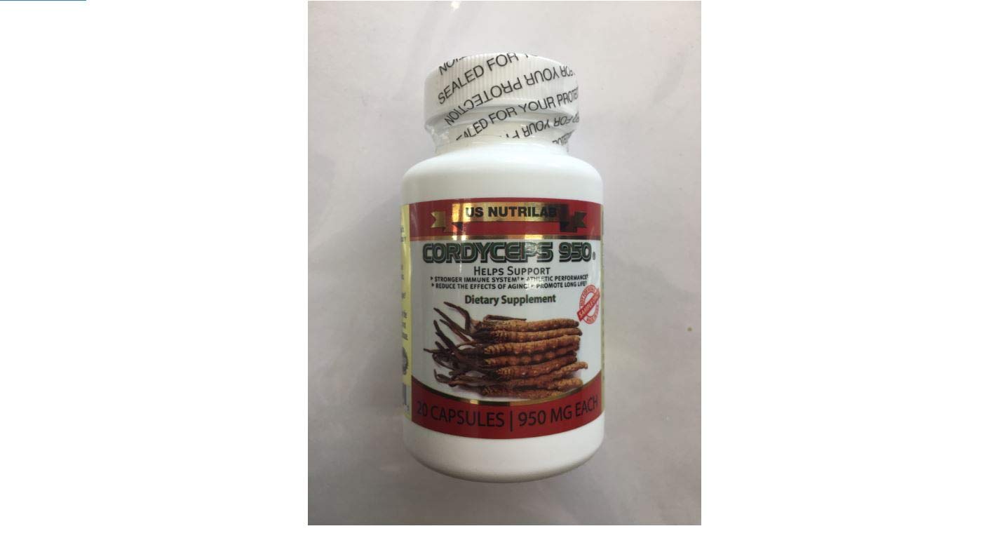 Cordyceps 950 USDA Organic Capsules, 20 Count