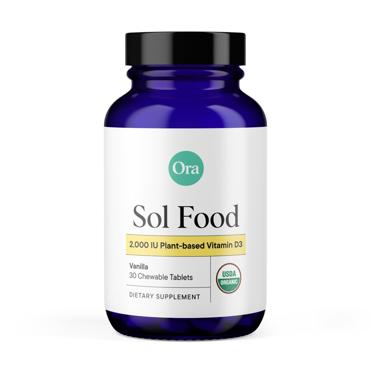 Ora Organic Vitamin D3 2000IU Tablets, 30 Count
