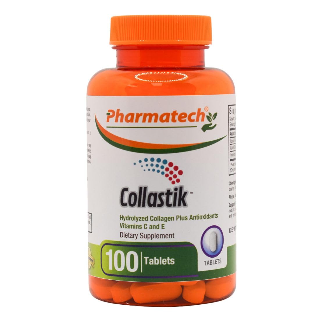 PHARMATECH Hydrolyzed Collagen and Vitamins C and E for Women 100 Tablets