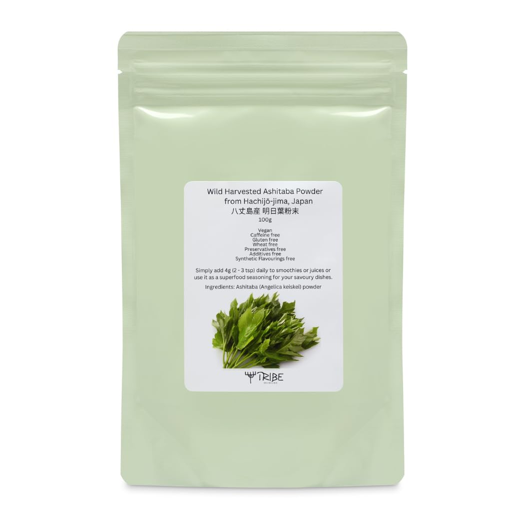 Tribe Skincare Wild Harvested Ashitaba Powder from Hachijō-jima, Japan 3.53 oz
