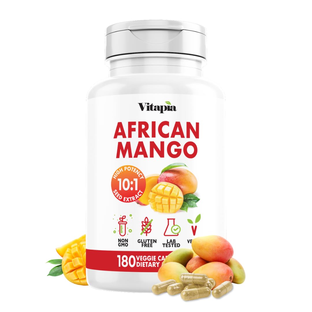 Vitapia African Mango Capsules with Irvingia Gabonensis Extract, 180 Capsules