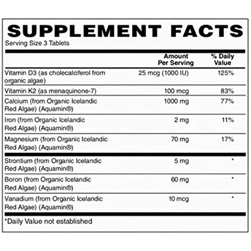 BariatricPal Calcium 1000 mg Tablets with Magnesium, D3, and K2, 90 Count