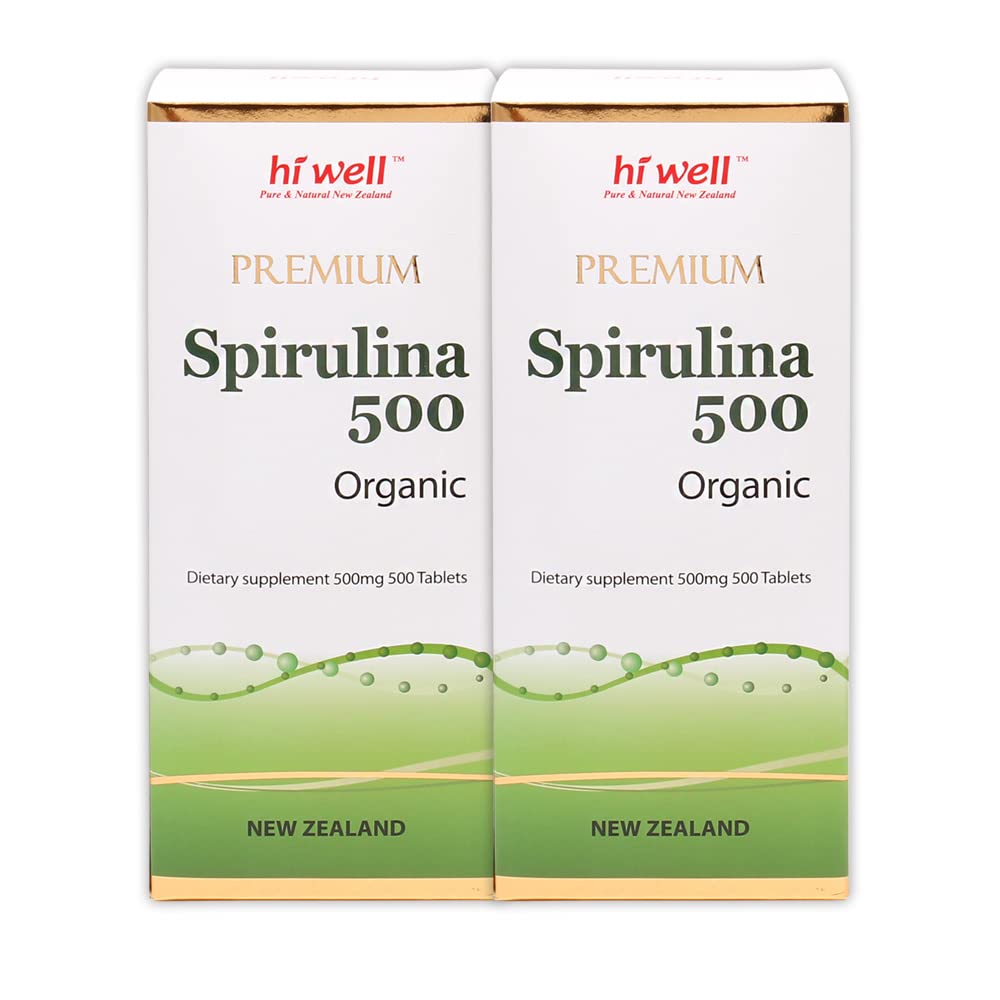 HI WELL PURE & NATURAL NEW ZEALAND Spirulina Organic Tablets 500
