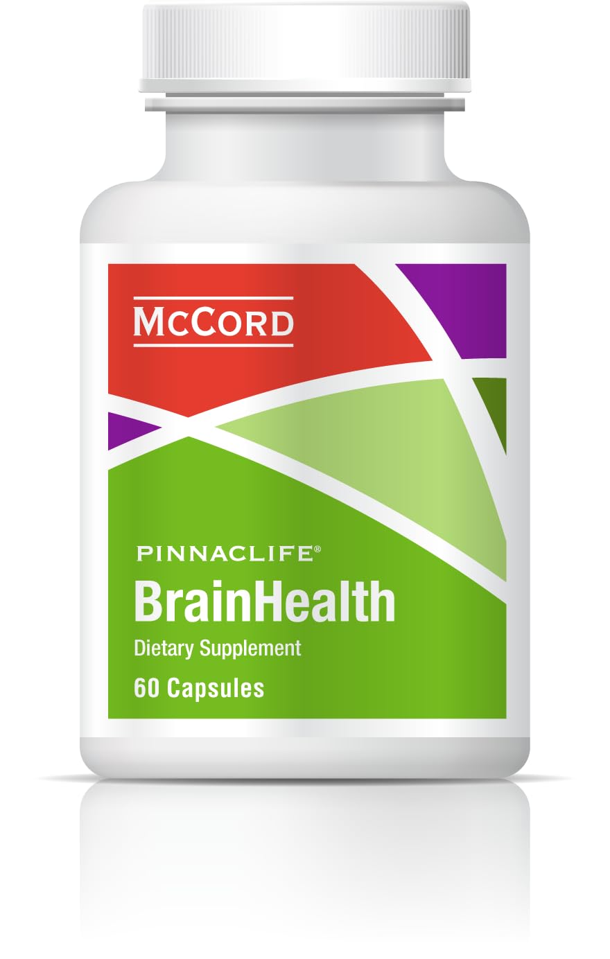 Pinnaclife McCord BrainHealth Brain Supplement with Olivamine, Vitamin D3, B6 & B12, Rhodiola Rosea, Magnesium & Taurine, Supports Memory, Focus, Clarity & Productivity for Men and Women Capsule 1
