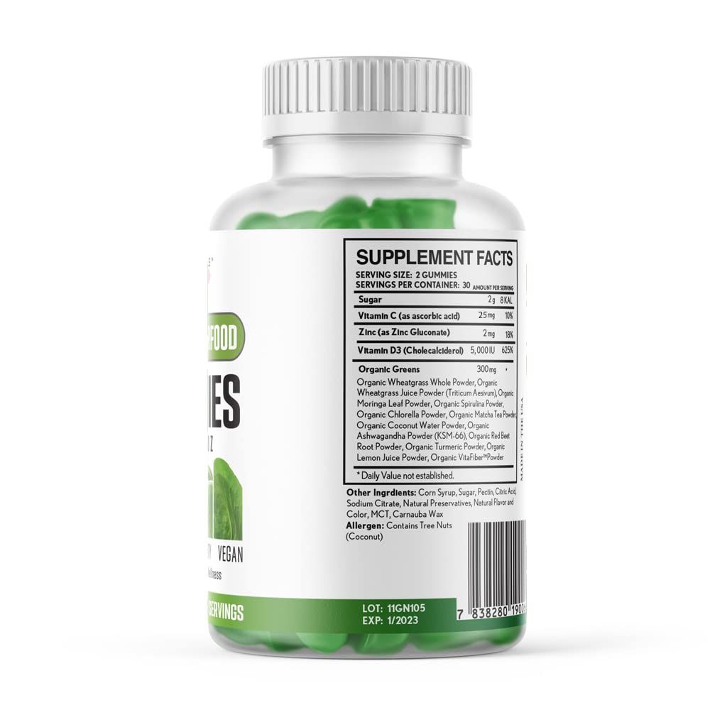 Icon Muscle Red & Green Superfood Gummies 60 Count