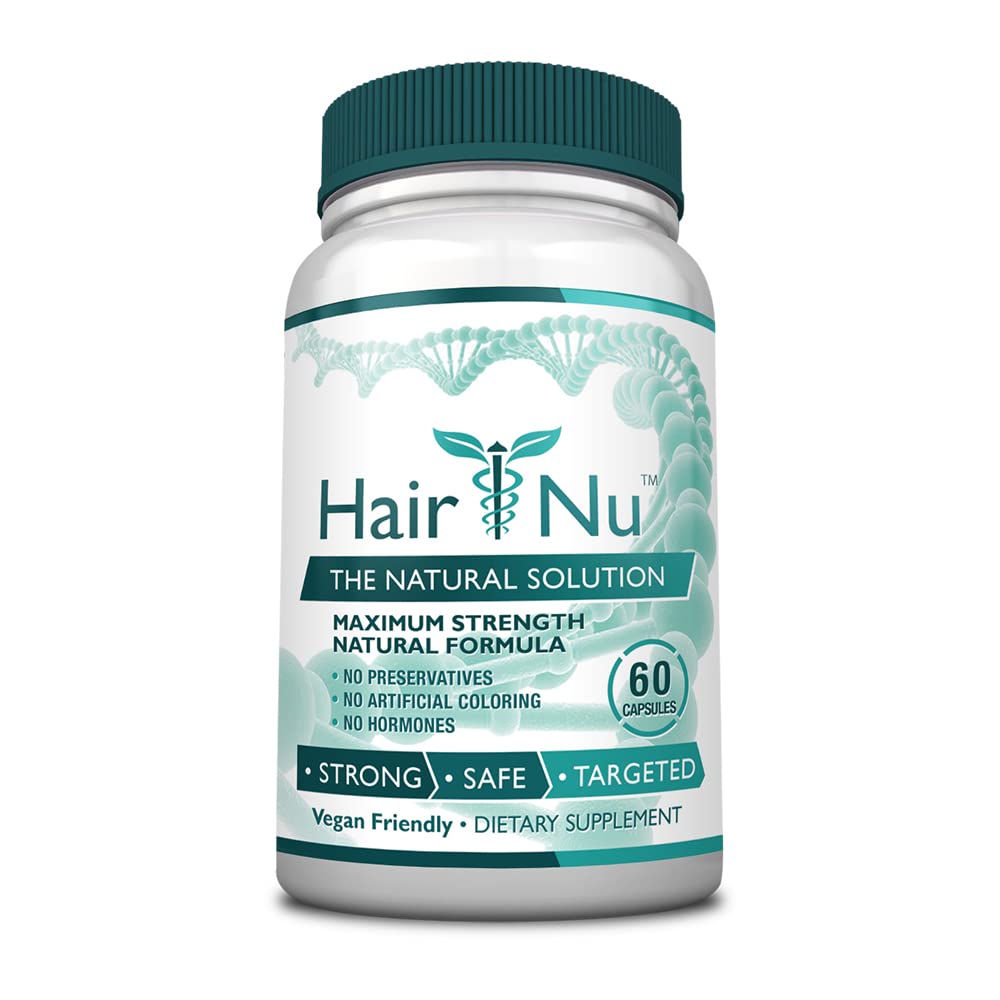 HairNu Natural Hair Growth Solution, 60 Capsules