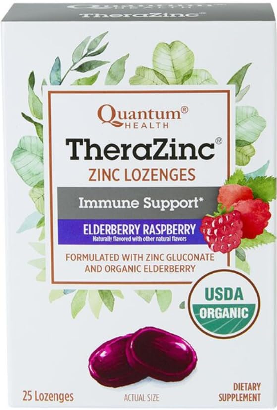 Quantum TheraZinc Zinc Lozenges, 25 Count