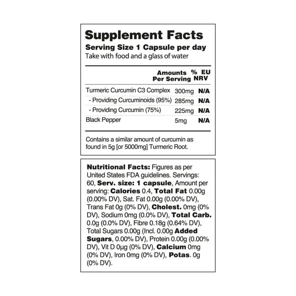 VEGETOLOGY Vegan Turmeric & Black Pepper Capsules, 60 Capsules