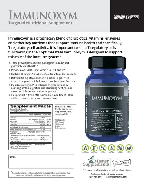 USAEnzymes U.S. Enzymes Immunoxym Capsules 62