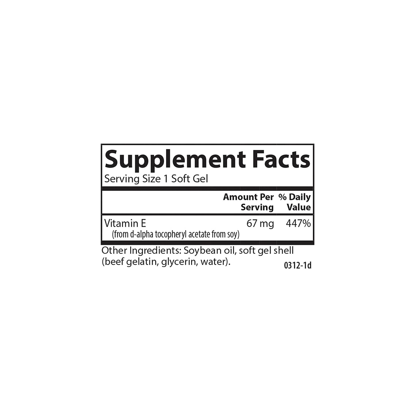 Carlson E-Gems Vitamin E 100 IU Softgels 250