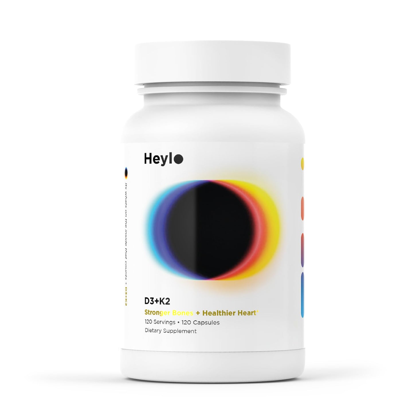 Heylo Health Vitamin D3 + K2 Supplement 120 Capsules