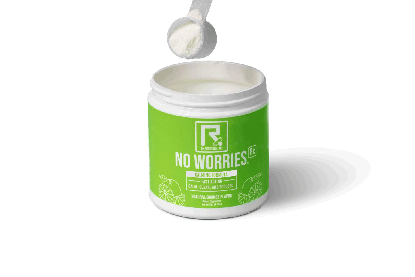 Rx RESEARCH, INC NO Worries Rx GABA L-Theanine L-Glycine Betaine Anhydrous Kava Kava Extract L-Taurine DMAE Fast Acting Powder 4.44 oz