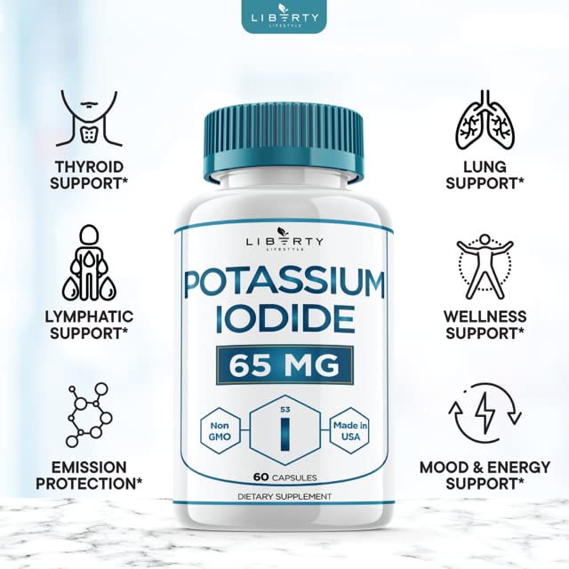 Liberty Lifestyle Potassium Iodide Capsules, 180 Count