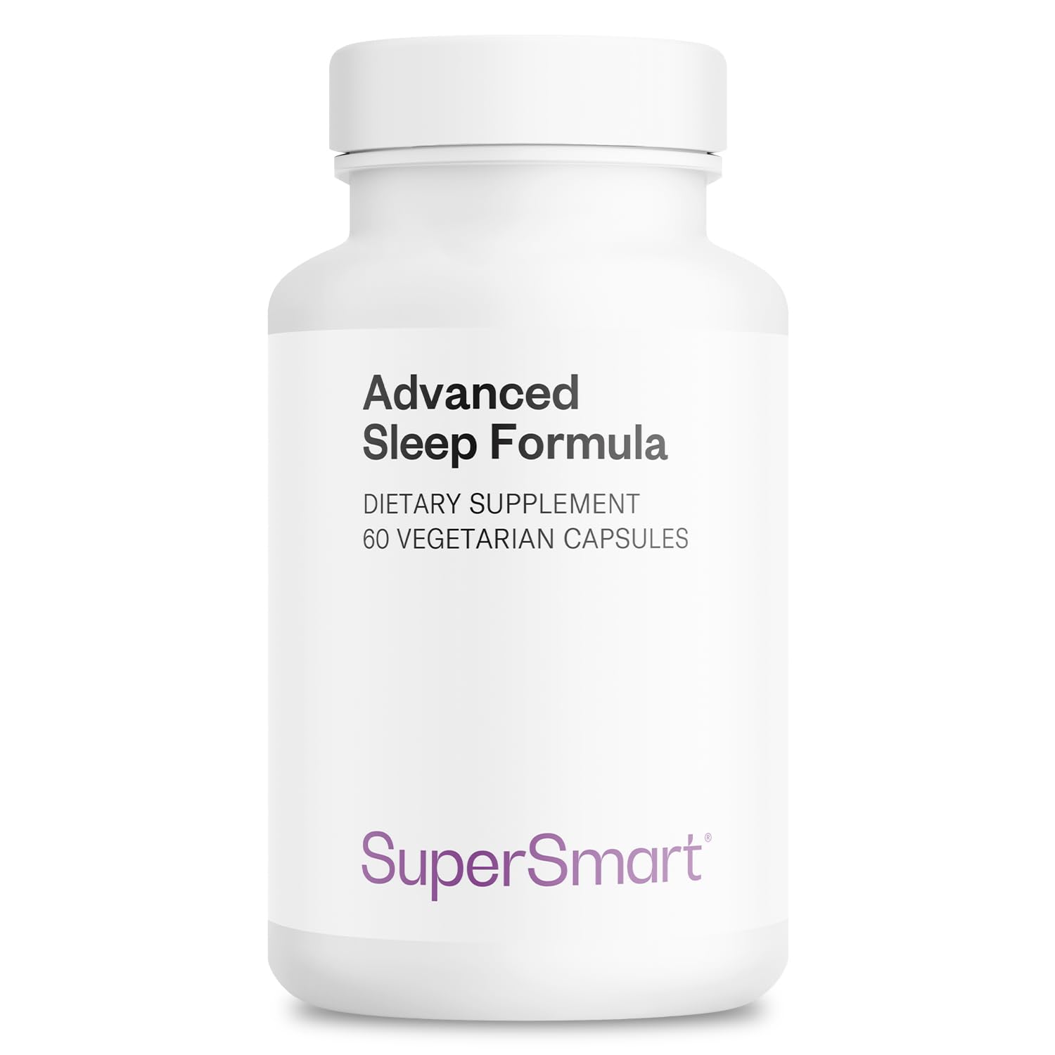 Supersmart Advanced Sleep Formula (High Strength) with Melatonin, Valerian Root, California Poppy, Passion Flower, Lithium Orotate Capsules, 60 Count