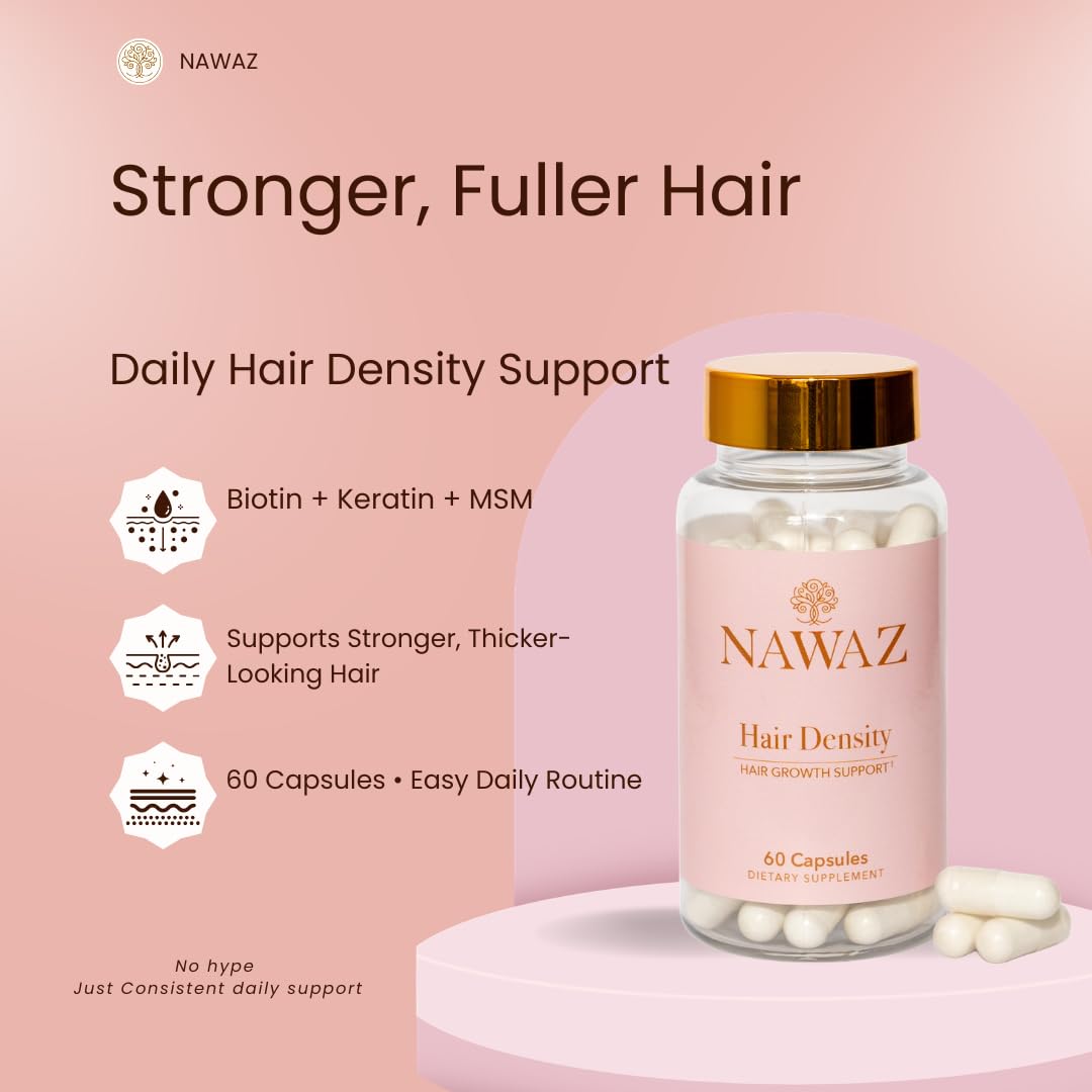 NAWAZ Hair Growth Vitamins for Women Capsules 60 Count