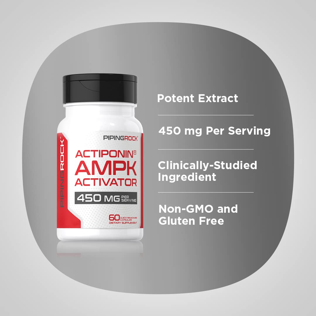 Piping Rock AMPK Metabolic Activator Supplement 450 mg, 60 Capsules