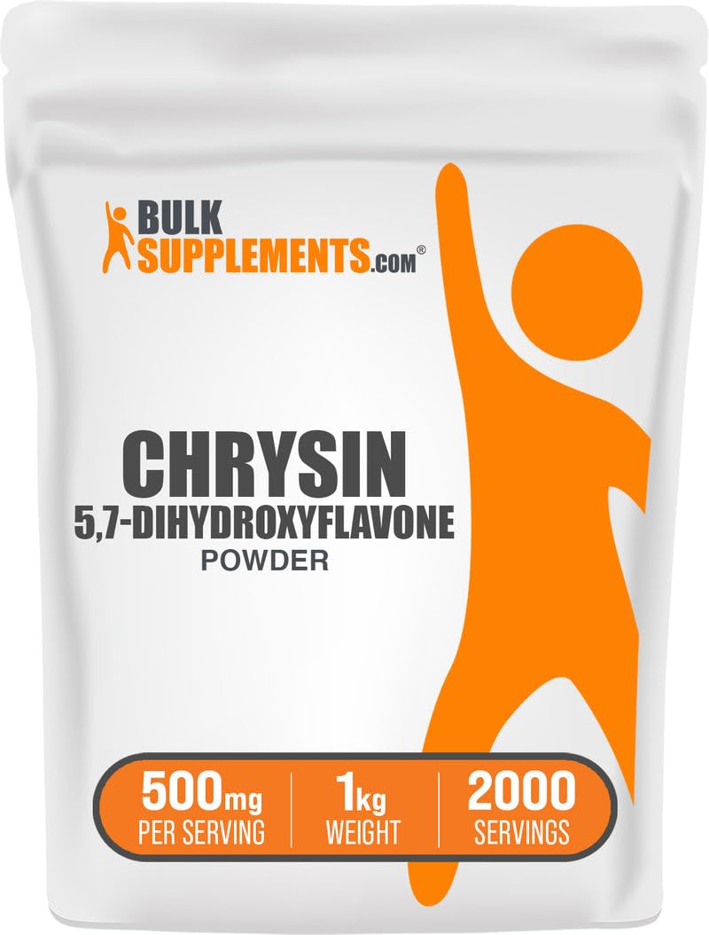 BulkSupplements Chrysin Powder - 5,7-Dihydroxyflavone 500mg per Serving, 35.27