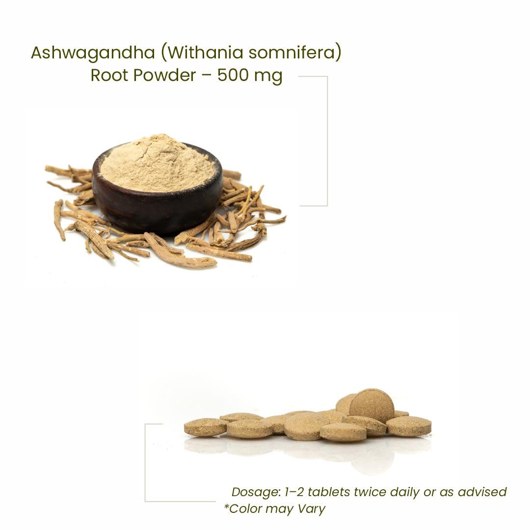 Sri Sri Products Ashwagandha 500mg Tablets, 60 Count