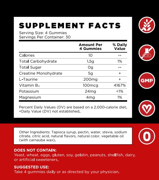 DR.BIO Creatine Monohydrate Gummies 120 Count