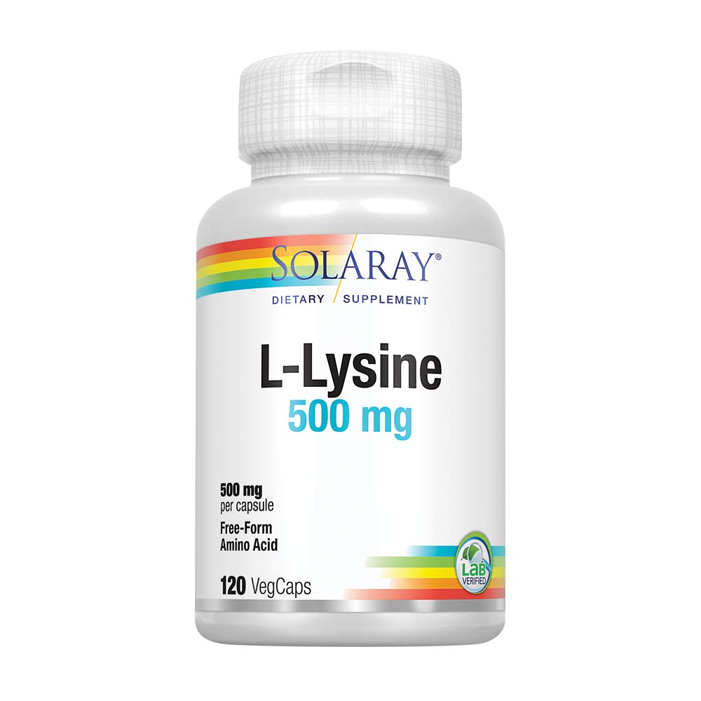 SOLARAY Free-Form L-Lysine 500mg VegCaps 240 Count
