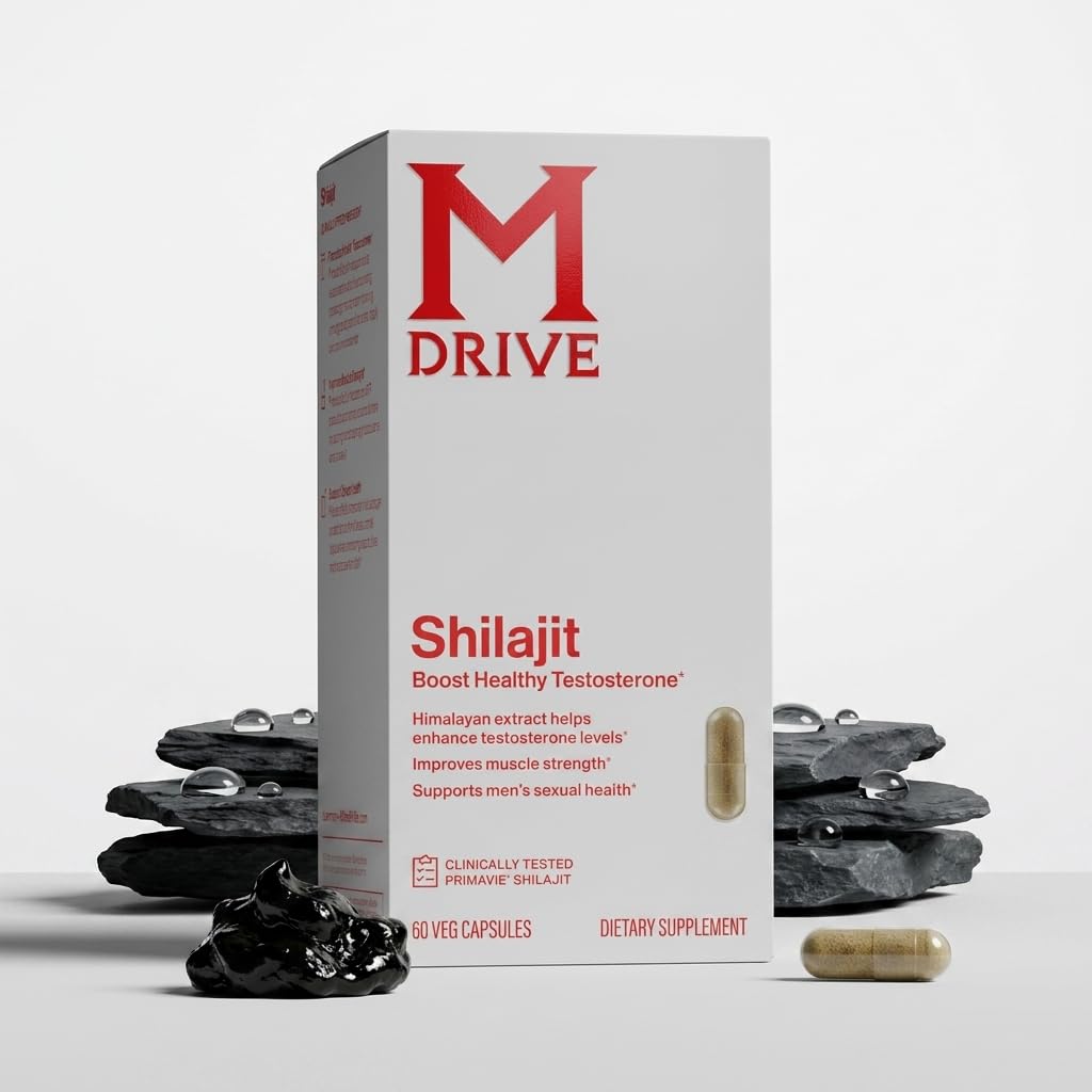 Mdrive PrimaVie Shilajit Men's Testosterone Booster Capsules, 60 Capsules