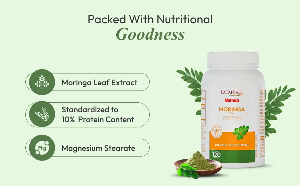 Patanjali Nutrela Moringa 2000mg Tablets 1