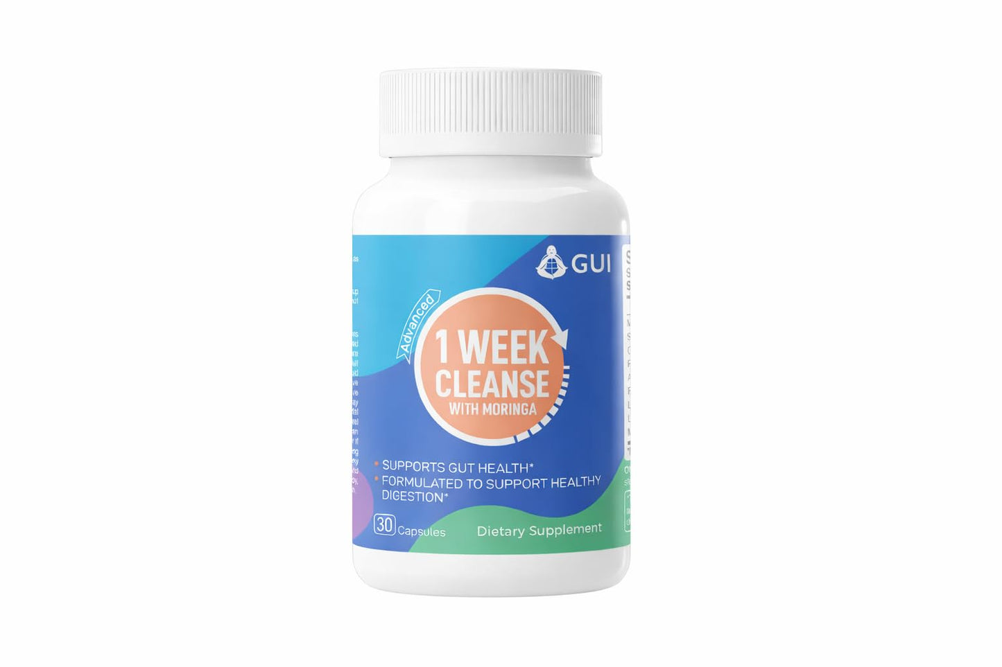 GUI Advanced 1 Week Cleanse with Moringa Advanced Gut & Colon Support 30 Capsules