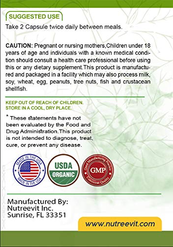 NutreeVit Hawthorn Berry 100% Organic Powerful Superfood Formula Capsules, 1 Count