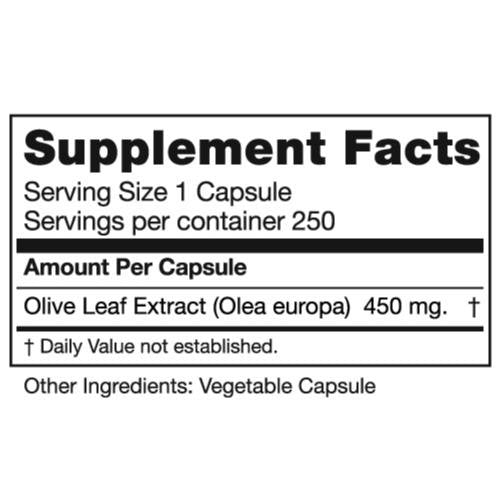 Seagate Products Olive Leaf Extract 450 mg 250 Capsules