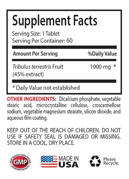 SWAN LIFE ESSENTIALS Tribulus Terrestris Extracts Tablets, 60 Count