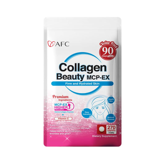 AFC Japan Collagen Beauty MCP-EX with Marine Collagen Peptide, 270 Tablets